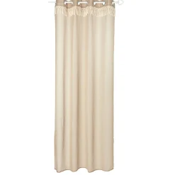 Voilage à oeillets Dolly effet sable avec franges