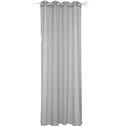 Voilage à oeillets Dolly uni gris clair 140x240 cm