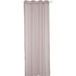 Voilage à oeillets Dolly uni rose 140x240 cm