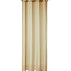 Voilage à oeillets Dolly uni avec bord en jute 140x240 cm