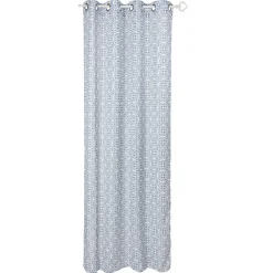 Voilage à oeillets effet lin modèle Serenity bleu
