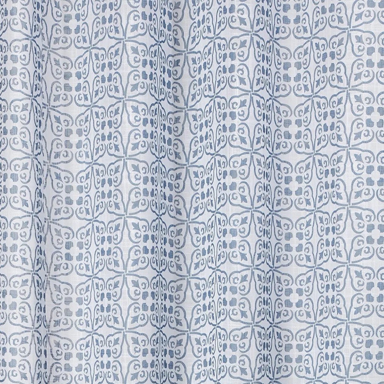 Voilage à oeillets effet lin modèle Serenity bleu