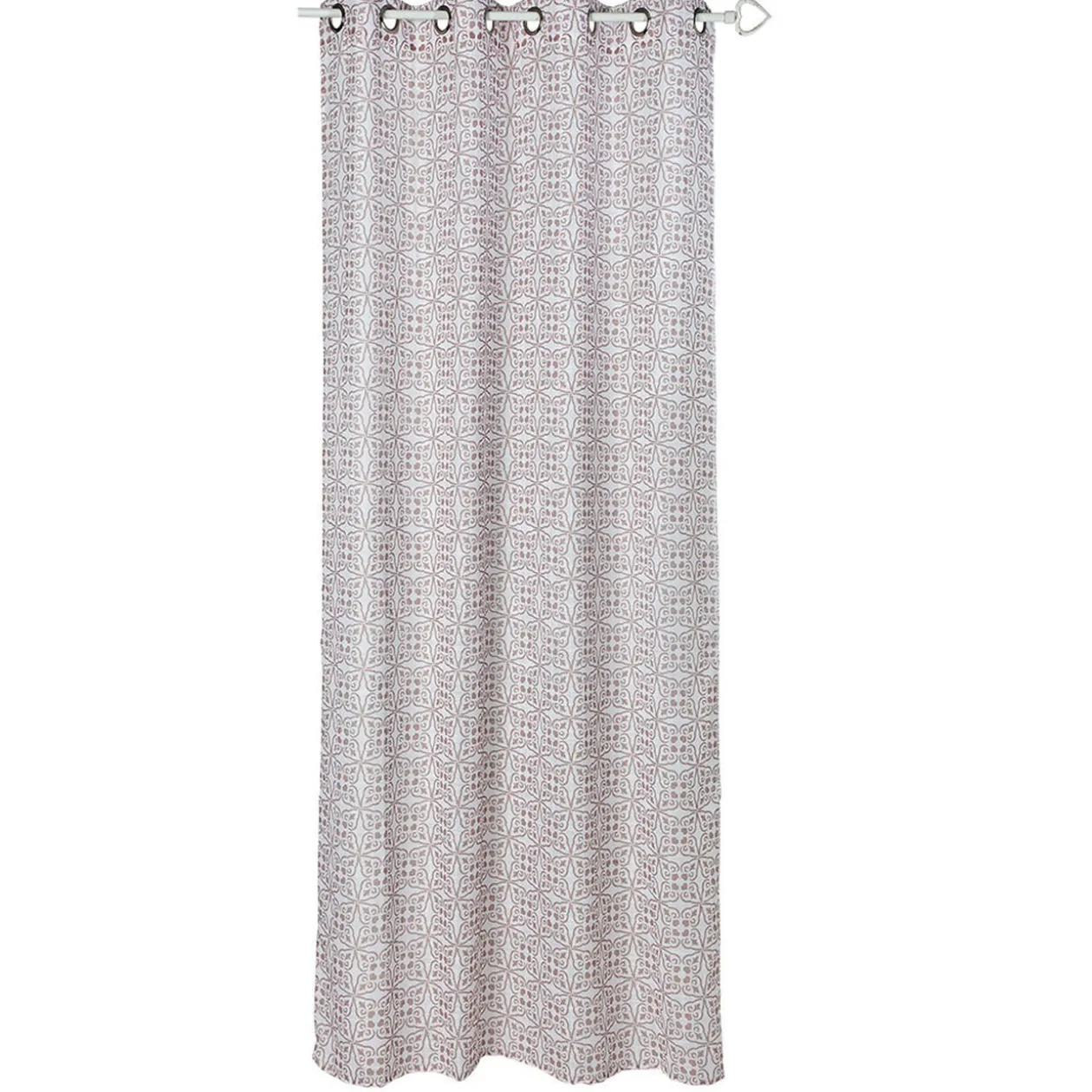 Voilage à oeillets effet lin modèle Serenity vieux rose