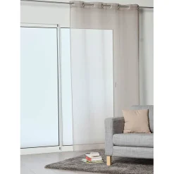 Voilage à oeillets gris taupe