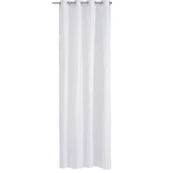 Voilage 8 oeillets imprimé zig zag blanc