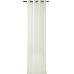 Voilage à oeillets ivoire rayé