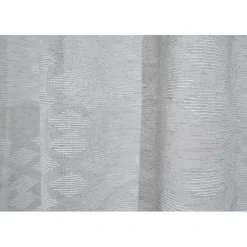 Voilage à oeillets jacquard losange gris