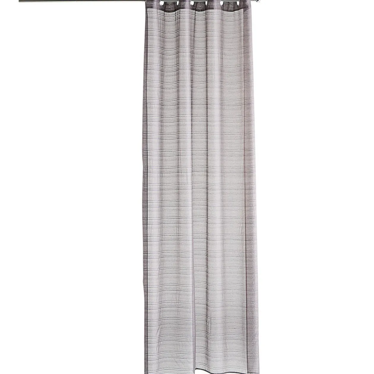 Voilage à oeillets jacquard rayures horizontales 140x240 cm