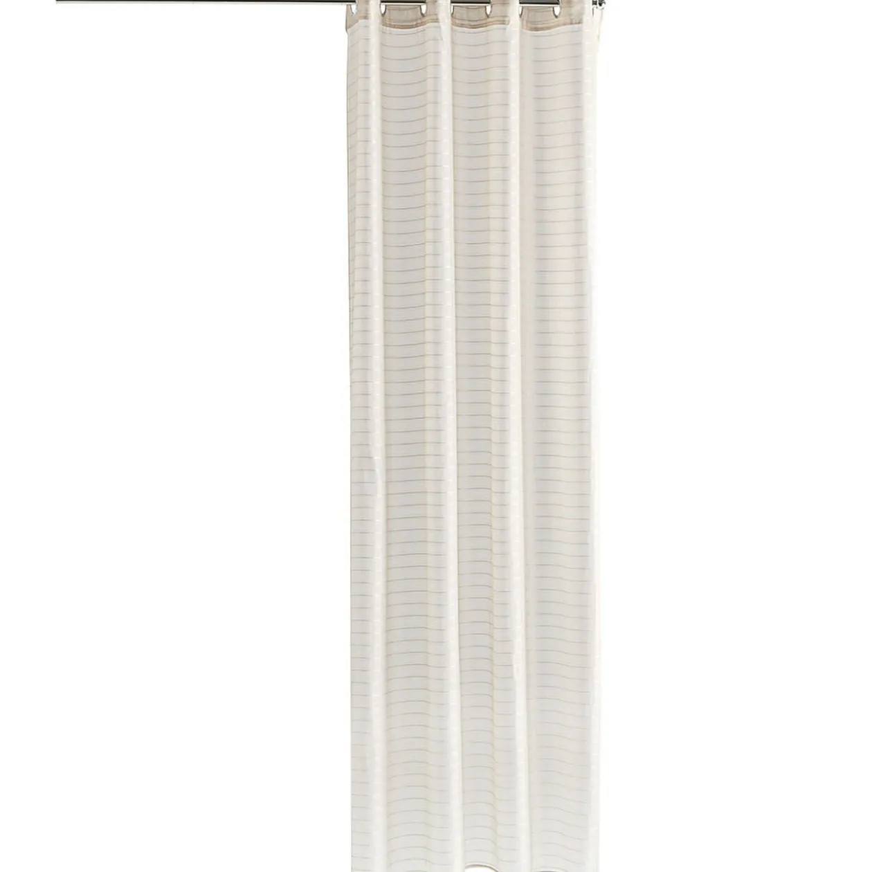 Voilage à oeillets jacquard rayures horizontales 140x240 cm