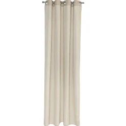 Voilage à oeillets losange effet fil décousu taupe 140x240cm