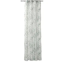 Voilage à oeillets motif feuillage 140x240 cm
