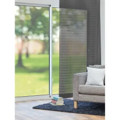 Voilage 6 oeillets noir rayure horizontale