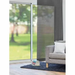 Voilage 6 oeillets noir rayure horizontale