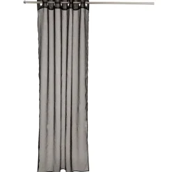 Voilage à oeillets noir uni 100% polyester 140x240cm