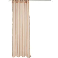 Voilage à oeillets orange uni 100% polyester 140x240cm