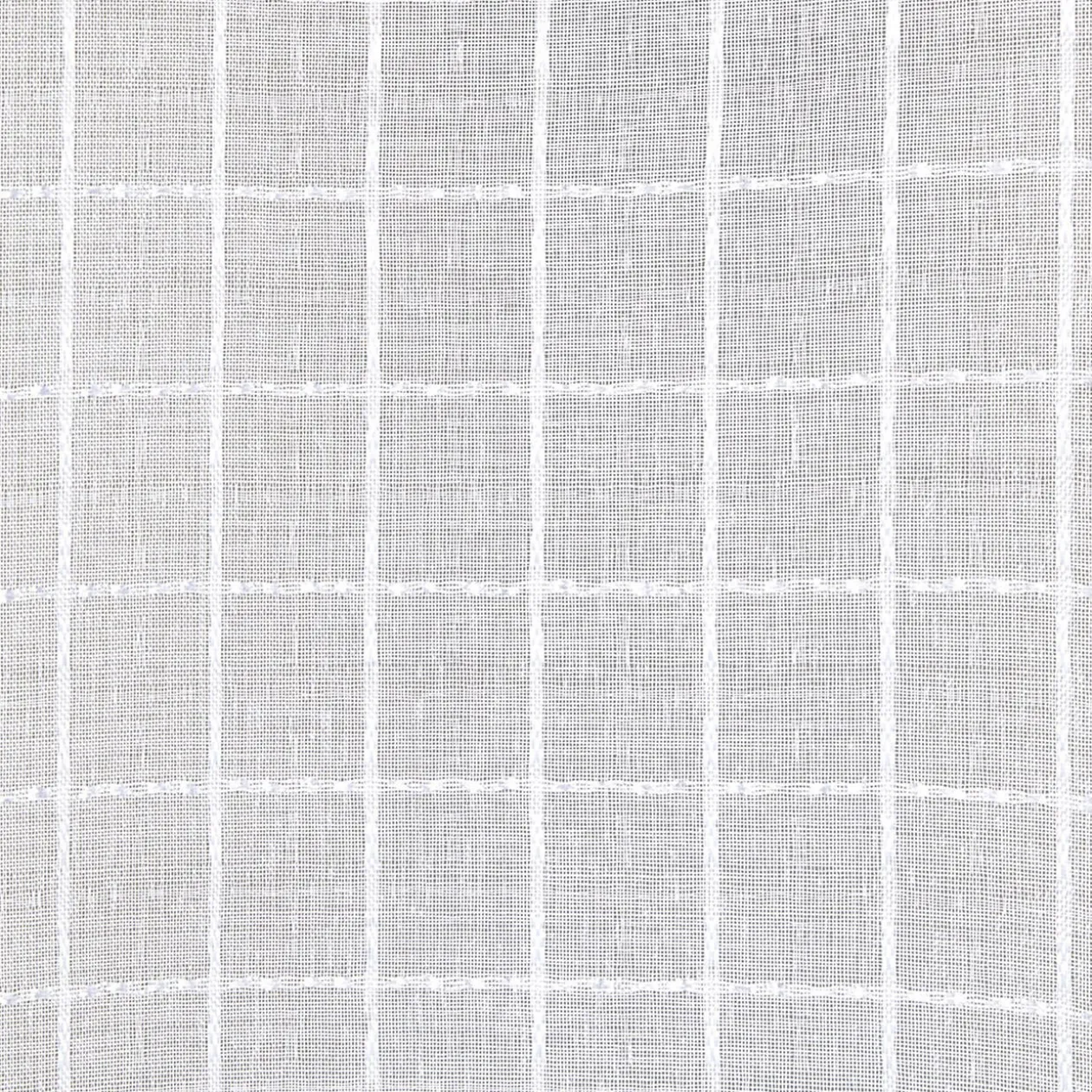 Voilage à oeillets quadrillage blanc