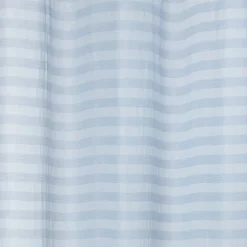 Voilage à oeillets rayures bleues horizontales