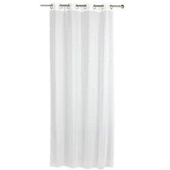 Voilage à oeillets rayures verticales effet sequin blanc