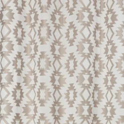 Voilage à oeillets sable motif losange Sensity vieux rose