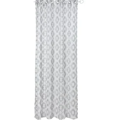 Voilage à oeillets sable motif losange Sensity gris