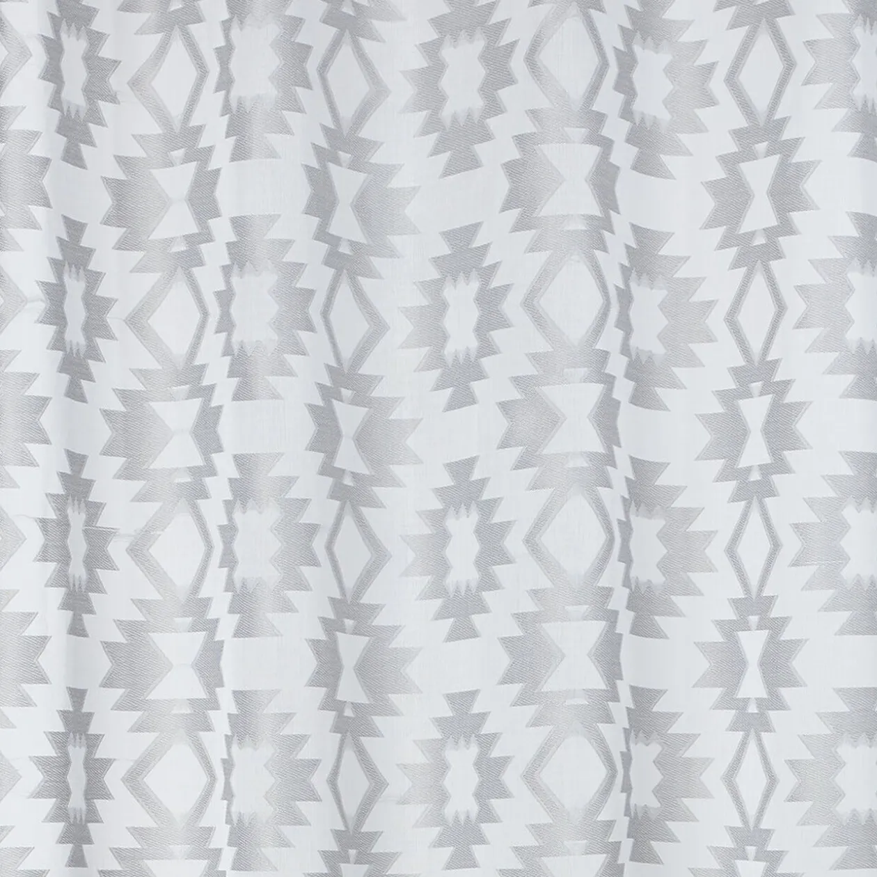 Voilage à oeillets sable motif losange Sensity gris