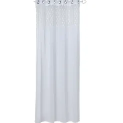 Voilage à oeillets Serenity haut dentelle blanc
