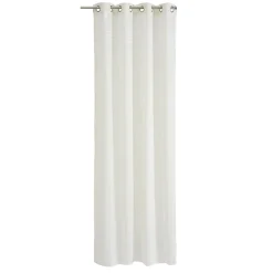 Voilage à oeillets uni blanc ivoire