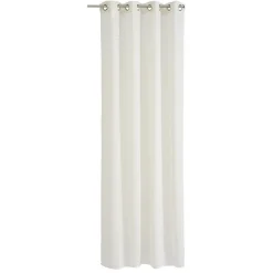 Voilage à oeillets uni blanc ivoire