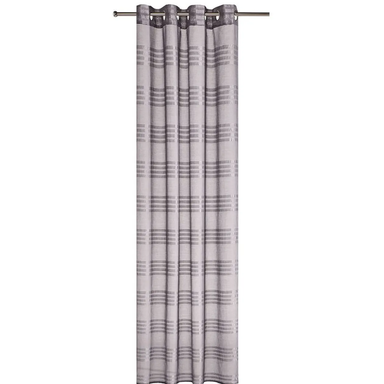 Voilage à oeillets uni effet de matière