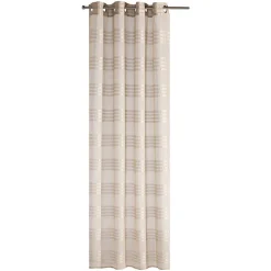 Voilage à oeillets uni effet de matière