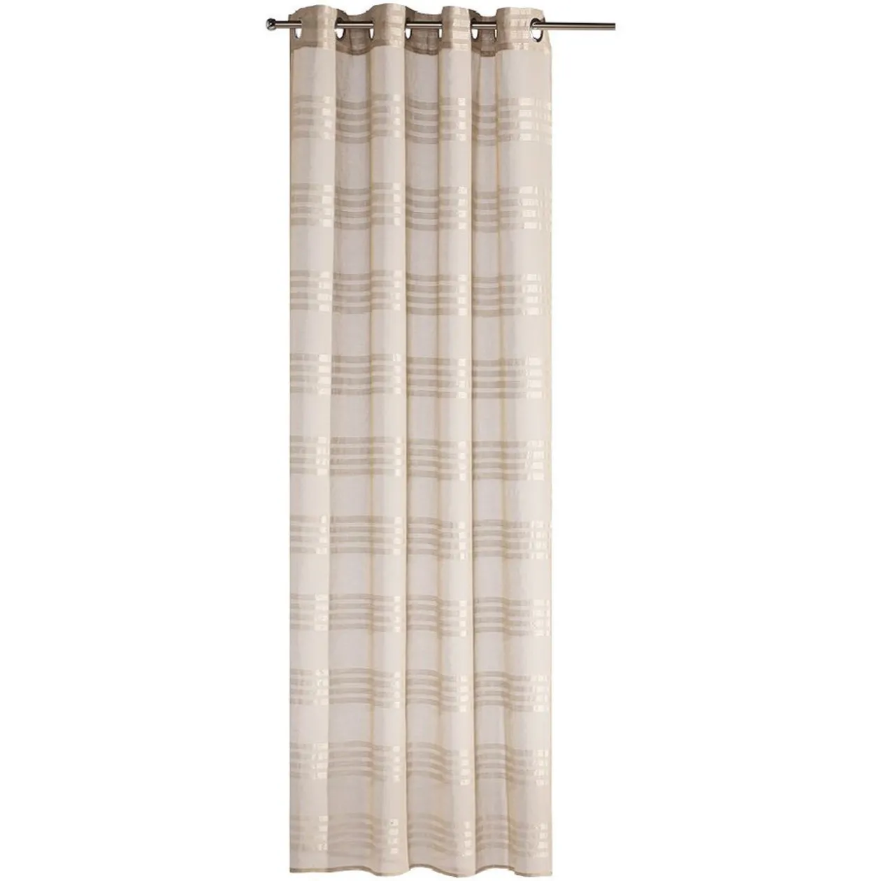 Voilage à oeillets uni effet de matière