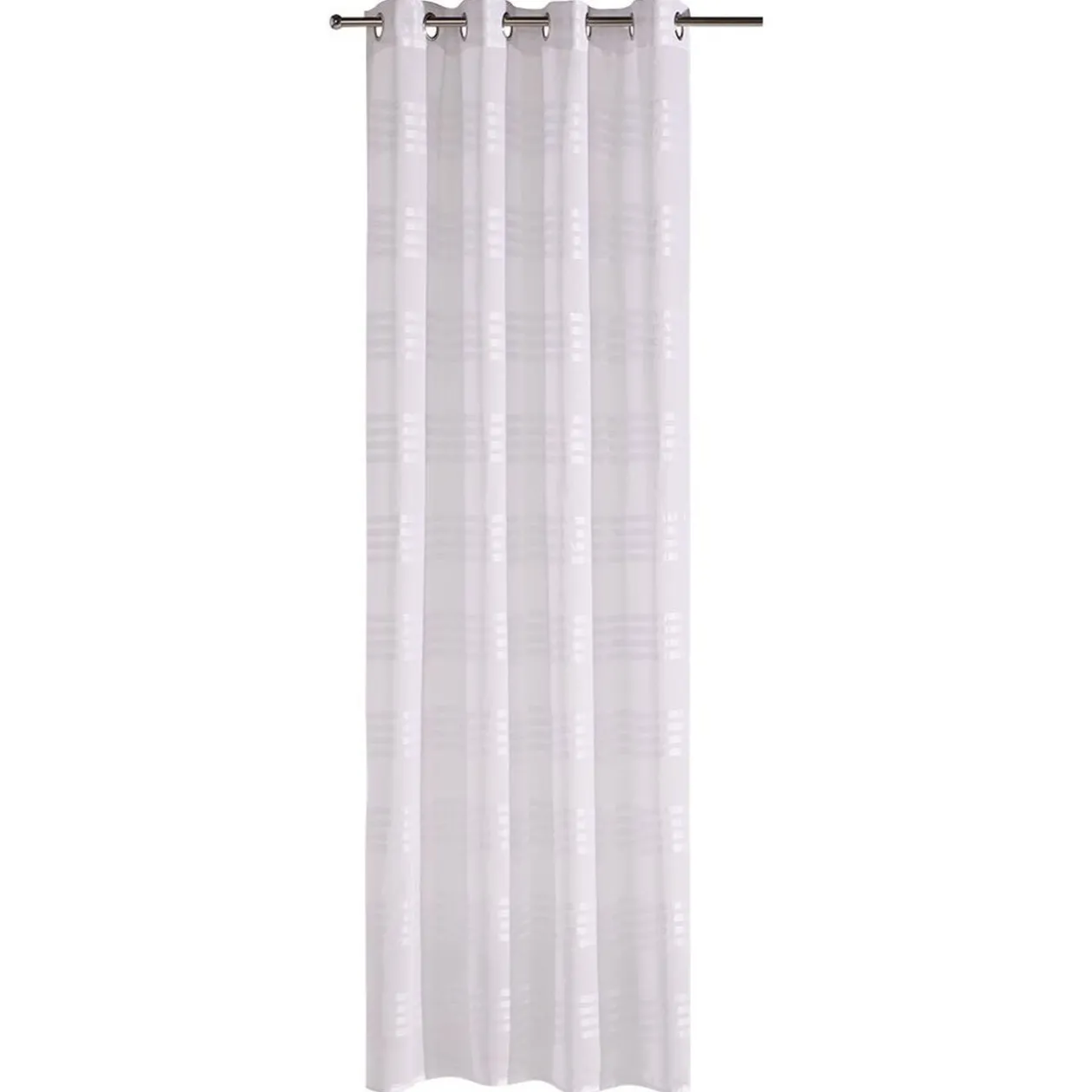 Voilage à oeillets uni effet de matière