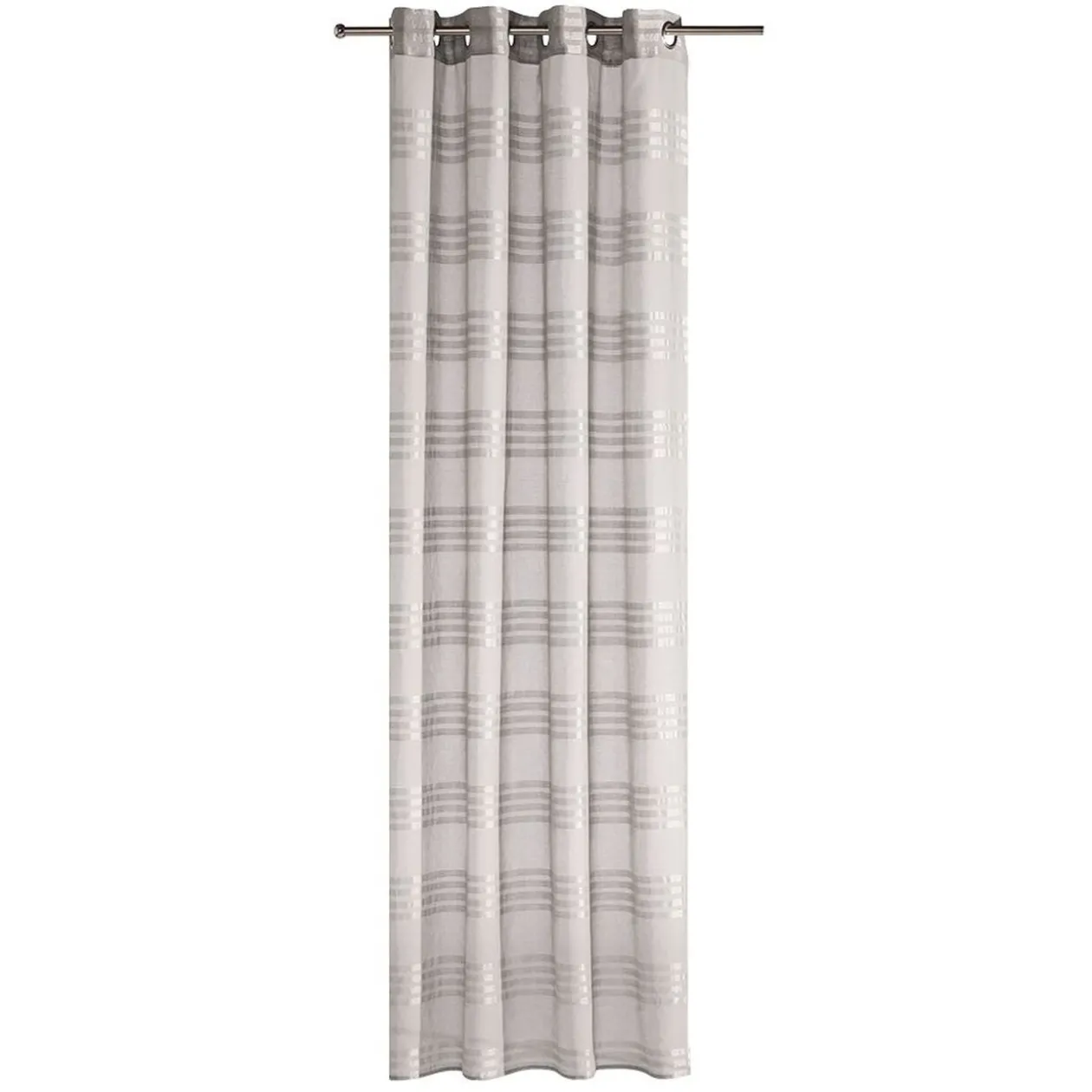 Voilage à oeillets uni effet de matière