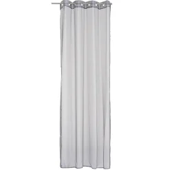 Voilage à oeillets uni gris foncé