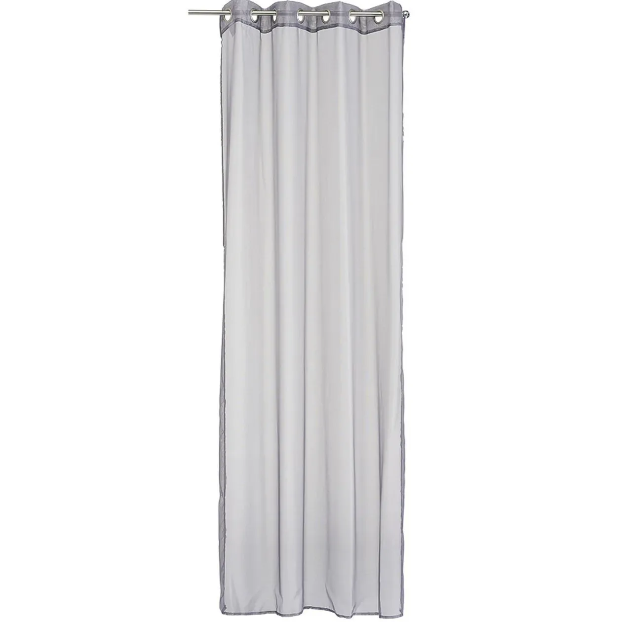 Voilage à oeillets uni gris foncé