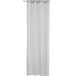 Voilage à oeillets uni gris clair