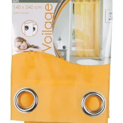 Voilage à oeillets uni orange