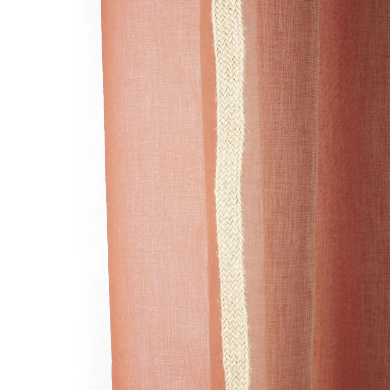 Voilage avec bordure décoration jute 140x240 cm