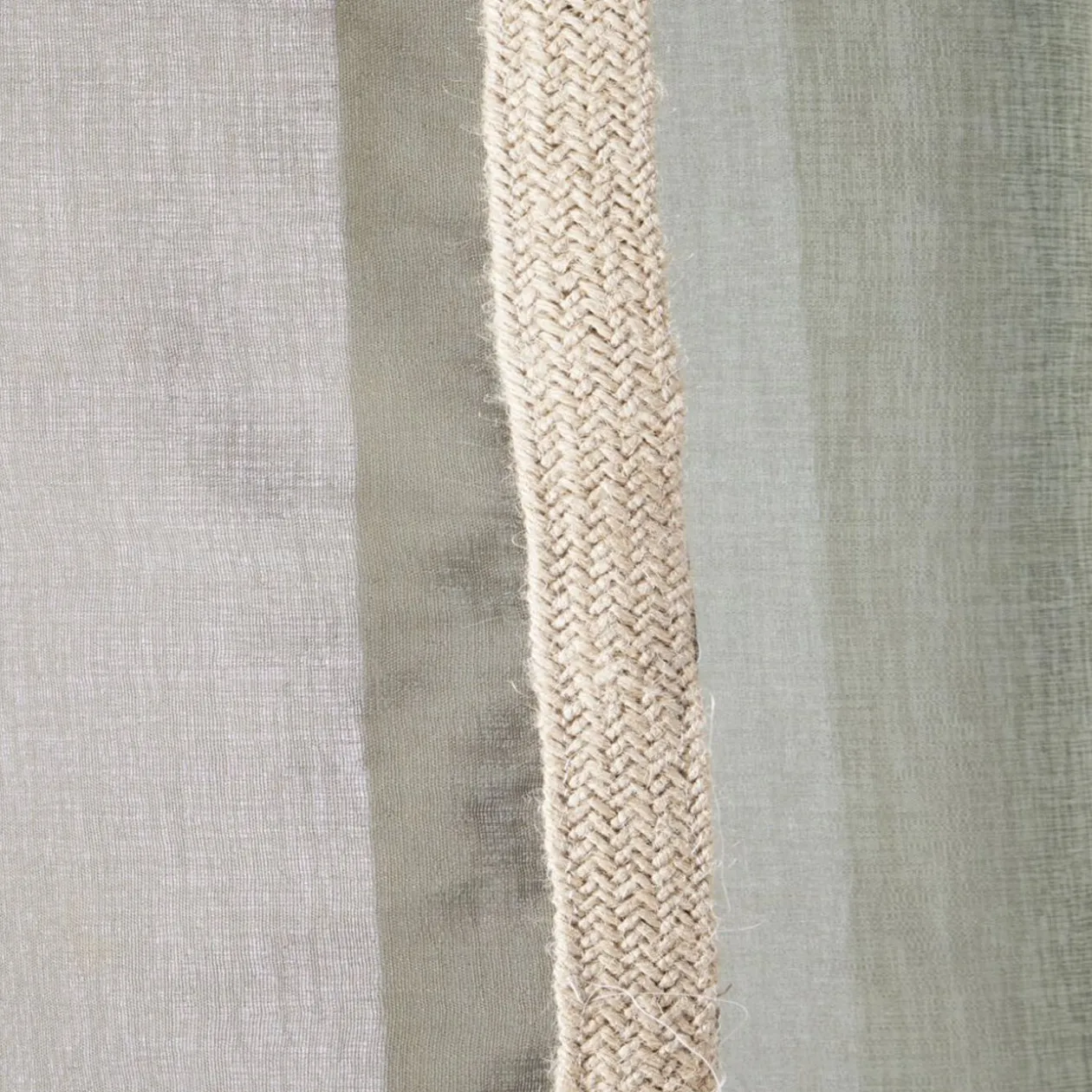 Voilage avec bordure décoration jute 140x240 cm