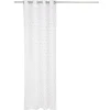 Voilage blanc avec pompons jaunes 100% polyester 140x240cm