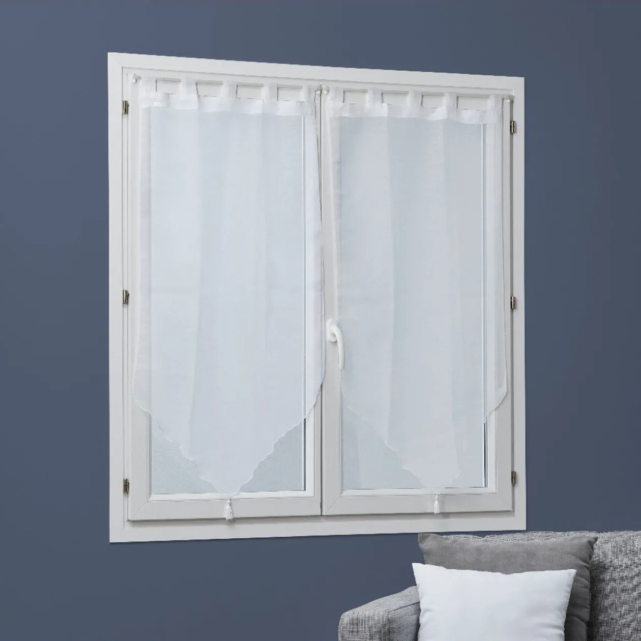 Voilage blanc Lissea x2