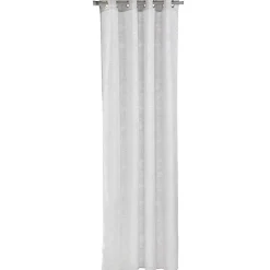 Voilage brodé zigzag à oeillets