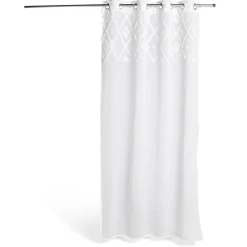 Voilage en polyester tufté blanc 140x240cm