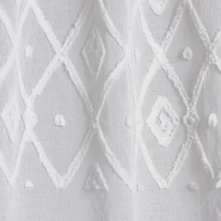 Voilage en polyester tufté blanc 140x240cm