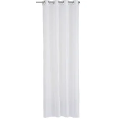 Voilage léger à oeillets uni blanc