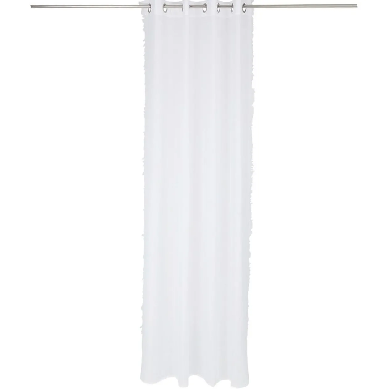 Voilage polyester 140x240cm frange blanc