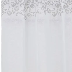Voilage polyester 140x240cm imprimé gris et blanc