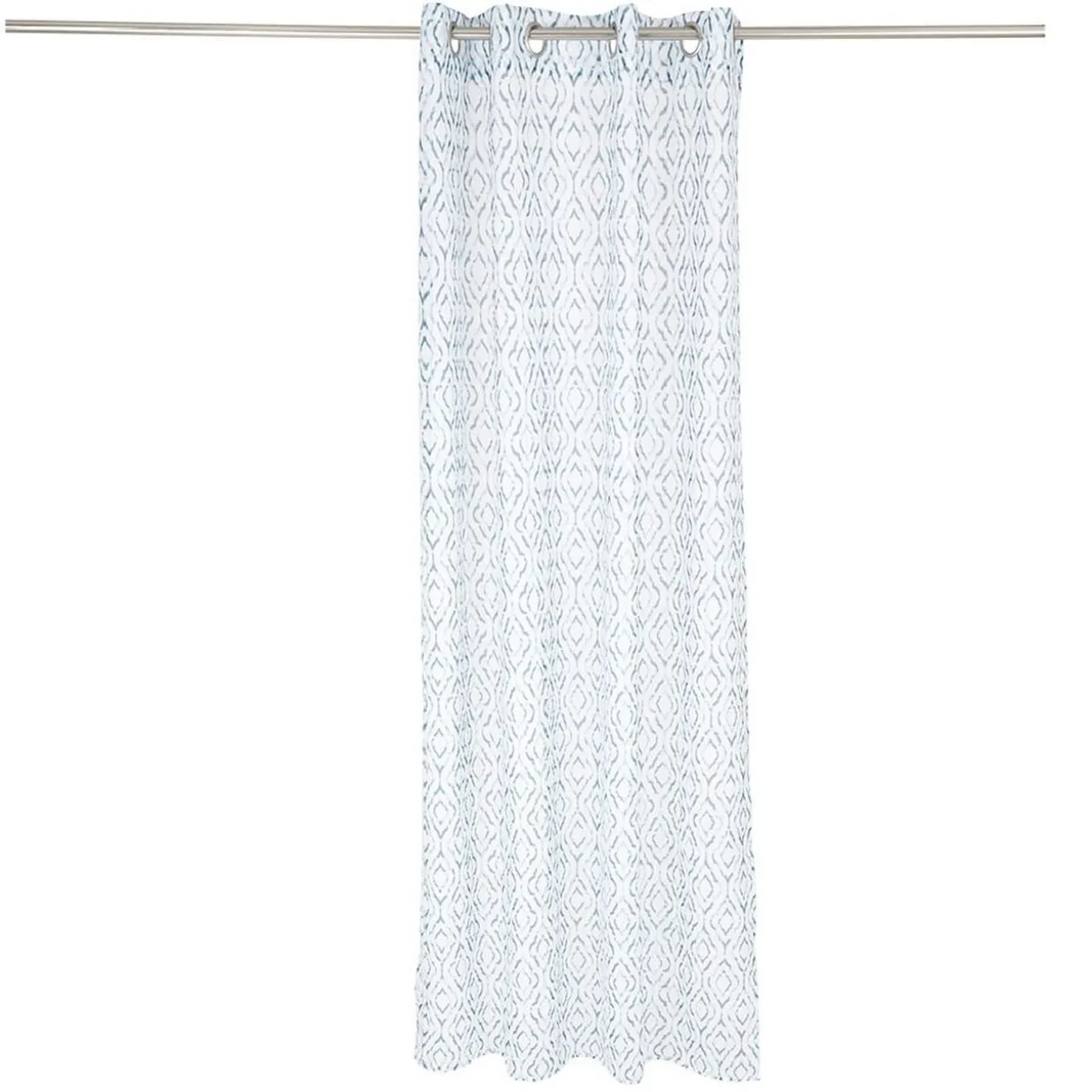 Voilage polyester 140x240cm imprimé bleu