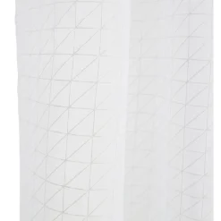 Voilage polyester 140x240cm motif géométrique blanc