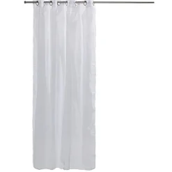 Voilage 140x240cm ligne surpiqûre polyester blanc
